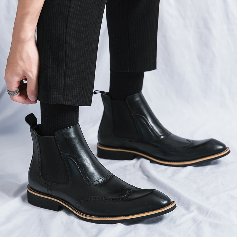 Onyx |  Chelsea Leather Boots