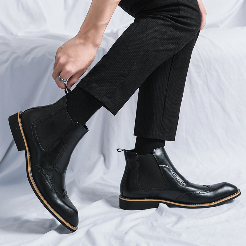 Onyx |  Chelsea Leather Boots