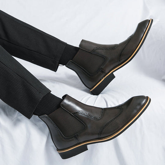 Onyx |  Chelsea Leather Boots