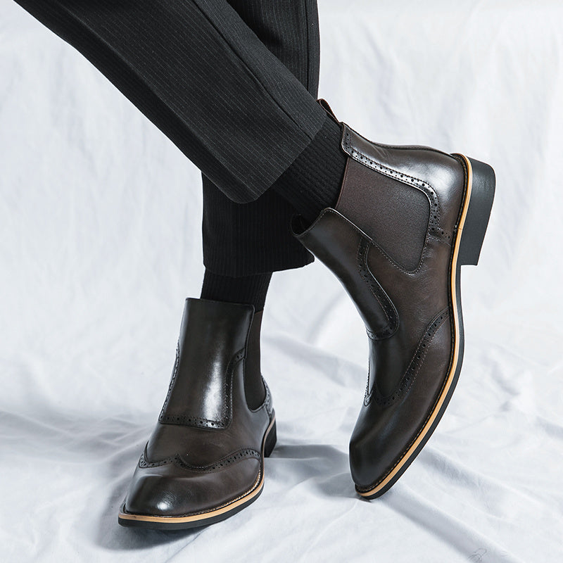 Onyx |  Chelsea Leather Boots