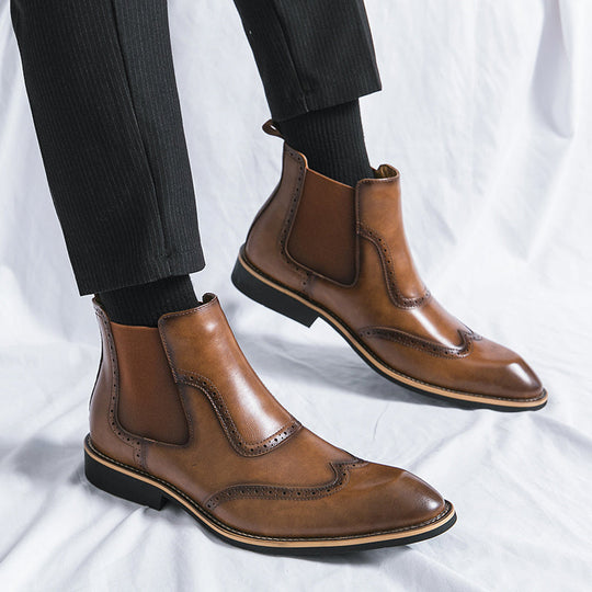 Onyx |  Chelsea Leather Boots