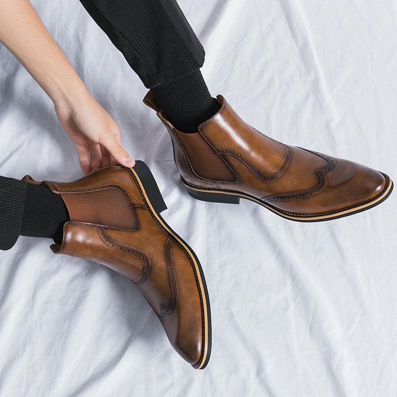 Onyx |  Chelsea Leather Boots