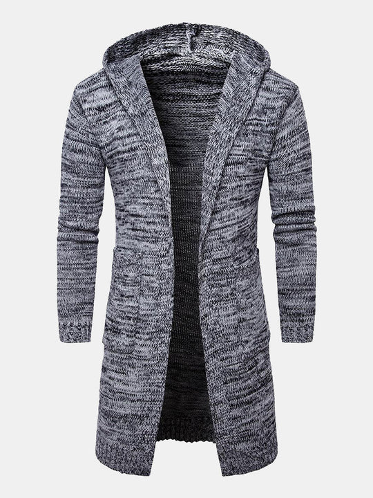 Carson | Long Line Hooded Knitted Cardigan