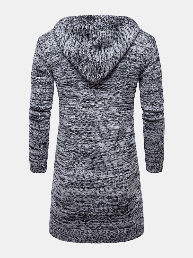 Carson | Long Line Hooded Knitted Cardigan