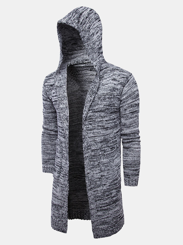 Carson | Long Line Hooded Knitted Cardigan