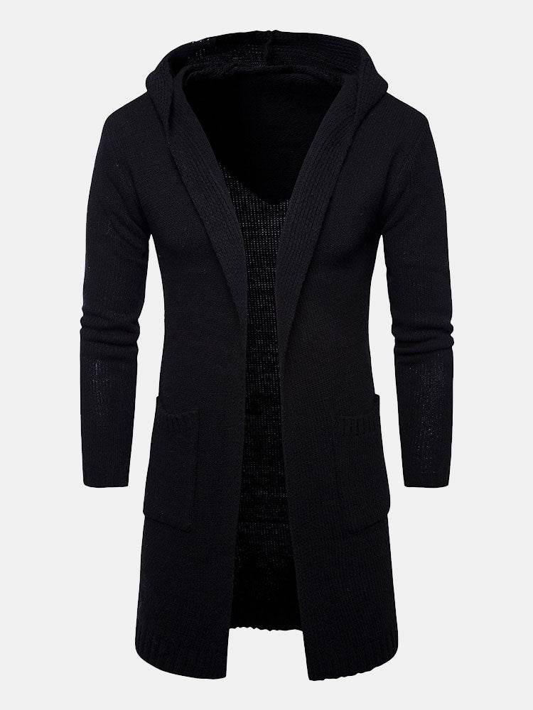 Carson | Long Line Hooded Knitted Cardigan