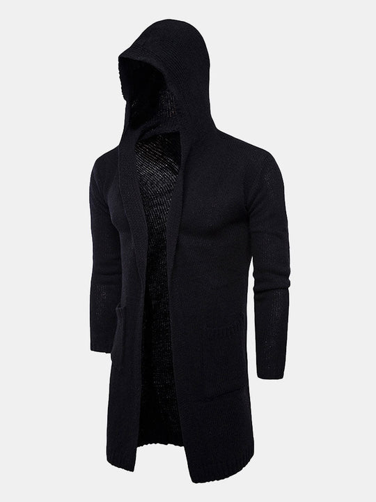 Carson | Long Line Hooded Knitted Cardigan