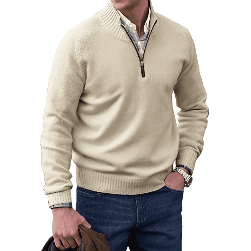 Clyde | Stylish Cashmere Zipper Sweater