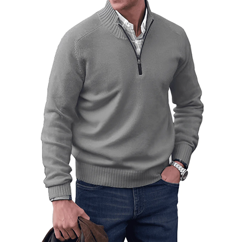 Clyde | Stylish Cashmere Zipper Sweater