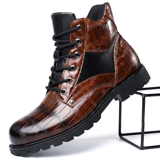 Rendell | Croc Leather Boots