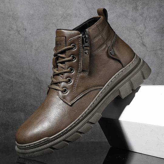 Bill | Wide-fit Retro Chelsea Ankle Leather Boots