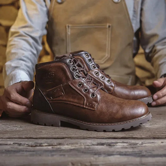 Parker | Men's Casual Leather Boots in British Style