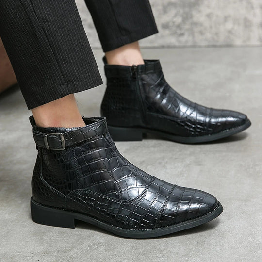 Baron | Leather Buckle Boots