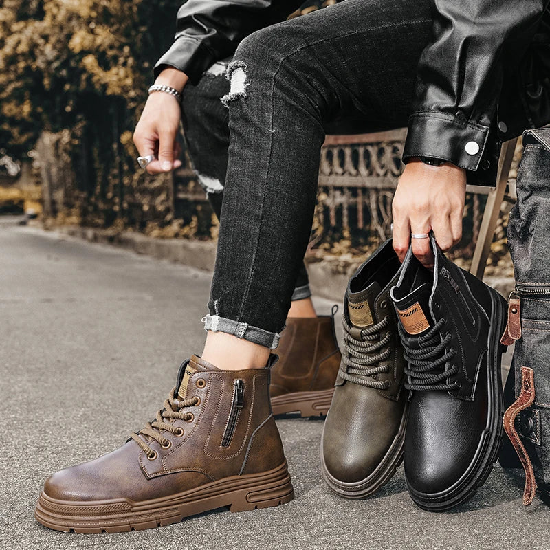 Bob | Wide Fitting British Style Lace-Up Ankle Boots