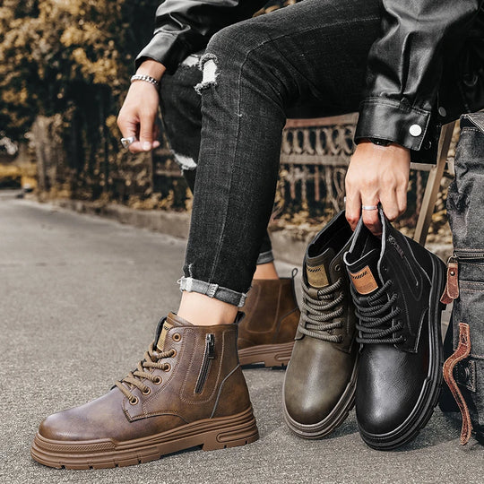 Bob | Wide Fitting British Style Lace-Up Ankle Boots