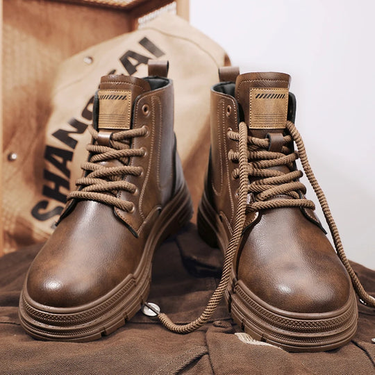 Bob | Wide Fitting British Style Lace-Up Ankle Boots