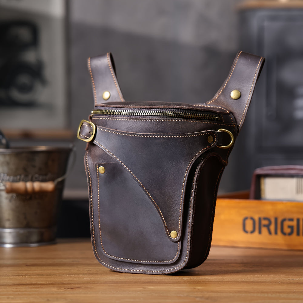 Beckett | Retro Genuine Cowhide Leather Waist Bag