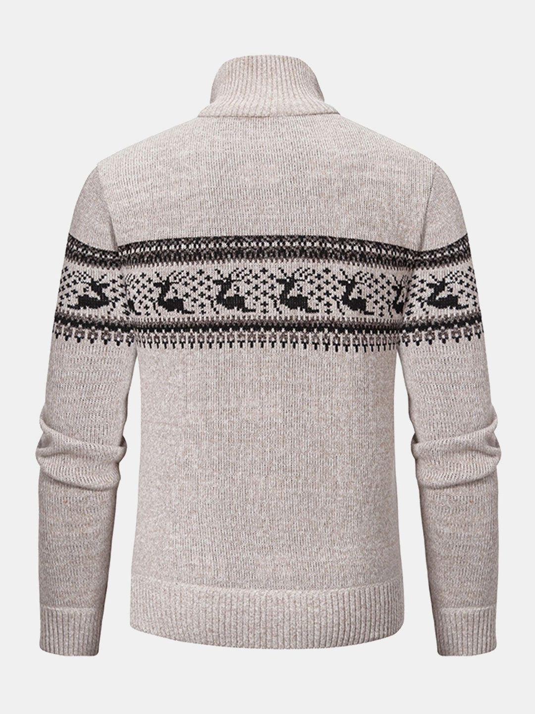 Garry | Elk Print Quarter Zip Jumper